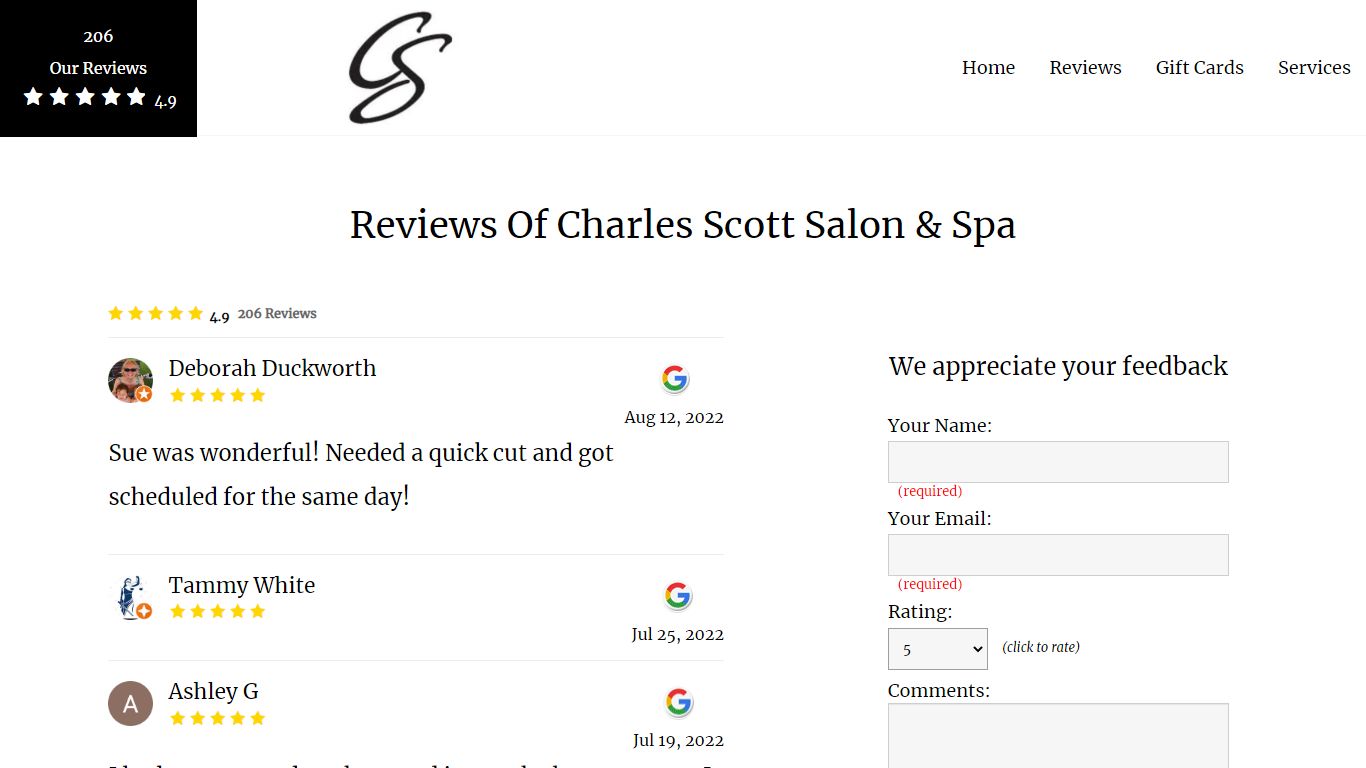Reviews | Rocky River, OH | Charles Scott Salon & Spa